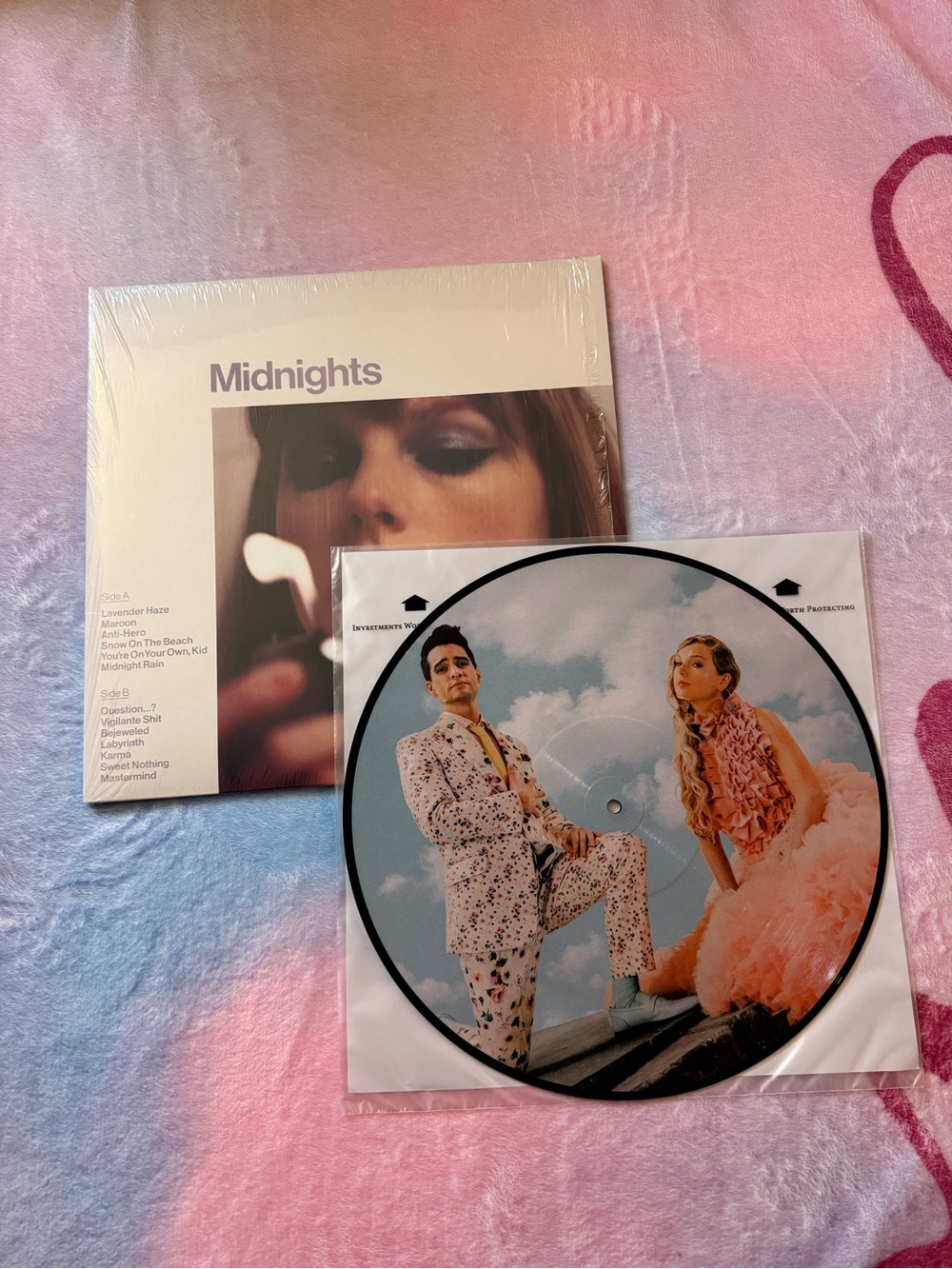 Taylor Swift vinyls: ME! 12" + Midnights [Love Potion Purple Marbled]